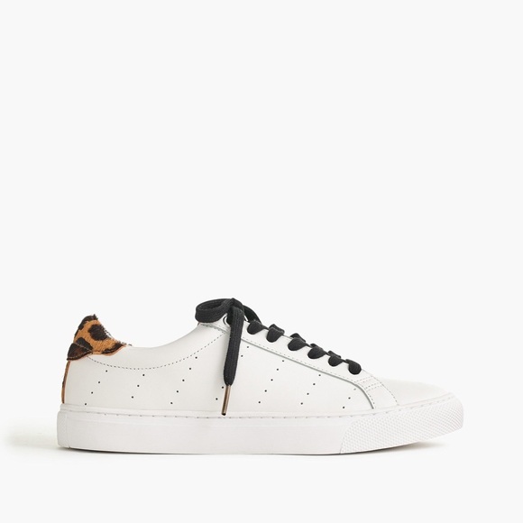 J. Crew Saturday sneakers with leopard calf hair detail - Picture 2 of 11